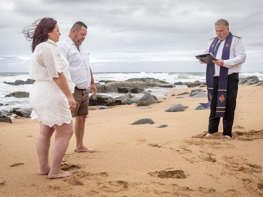 Wedding ceremony by Dr. Gerrit Rademeyer in White River