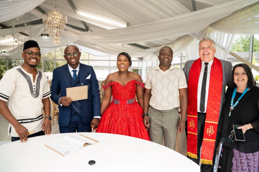 Wedding ceremony by Dr. Gerrit Rademeyer in White River