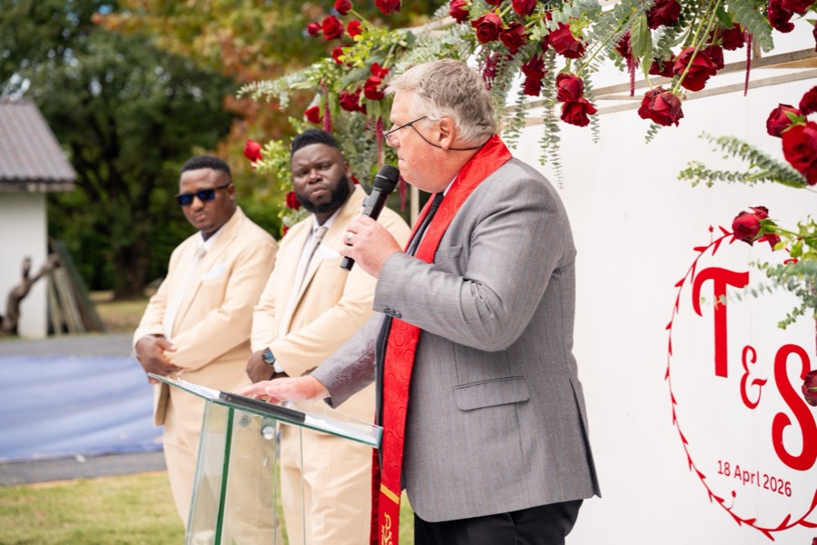 Wedding ceremony by Dr. Gerrit Rademeyer in White River